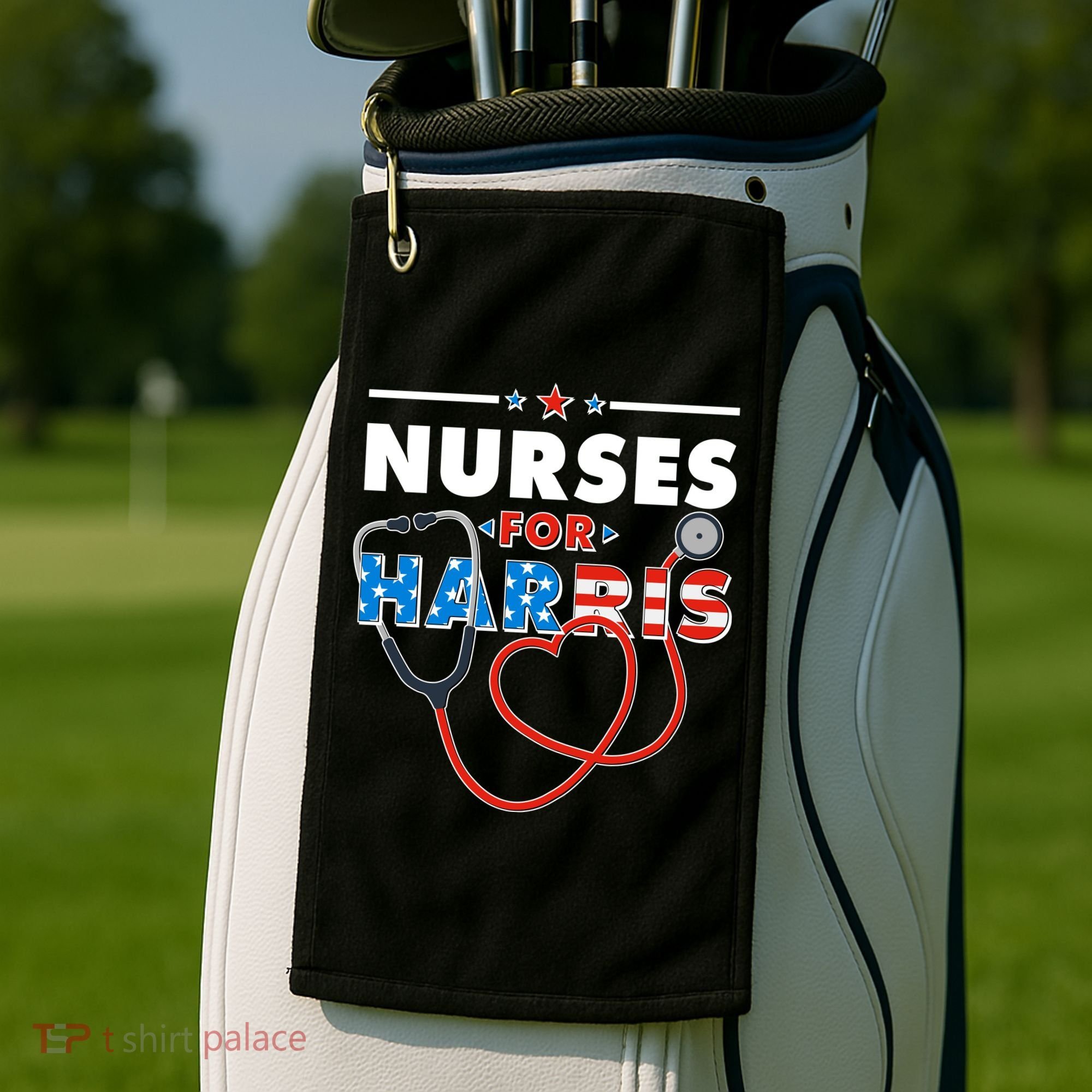 Nurses For Harris Vote Kamala Harris 2024 Election Golf Towel