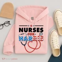 Nurses For Harris Vote Kamala Harris 2024 Election Hoodie thumb 4