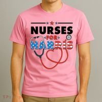 Nurses For Harris Vote Kamala Harris 2024 Election T-Shirt thumb 3