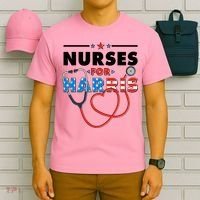 Nurses For Harris Vote Kamala Harris 2024 Election T-Shirt thumb 6