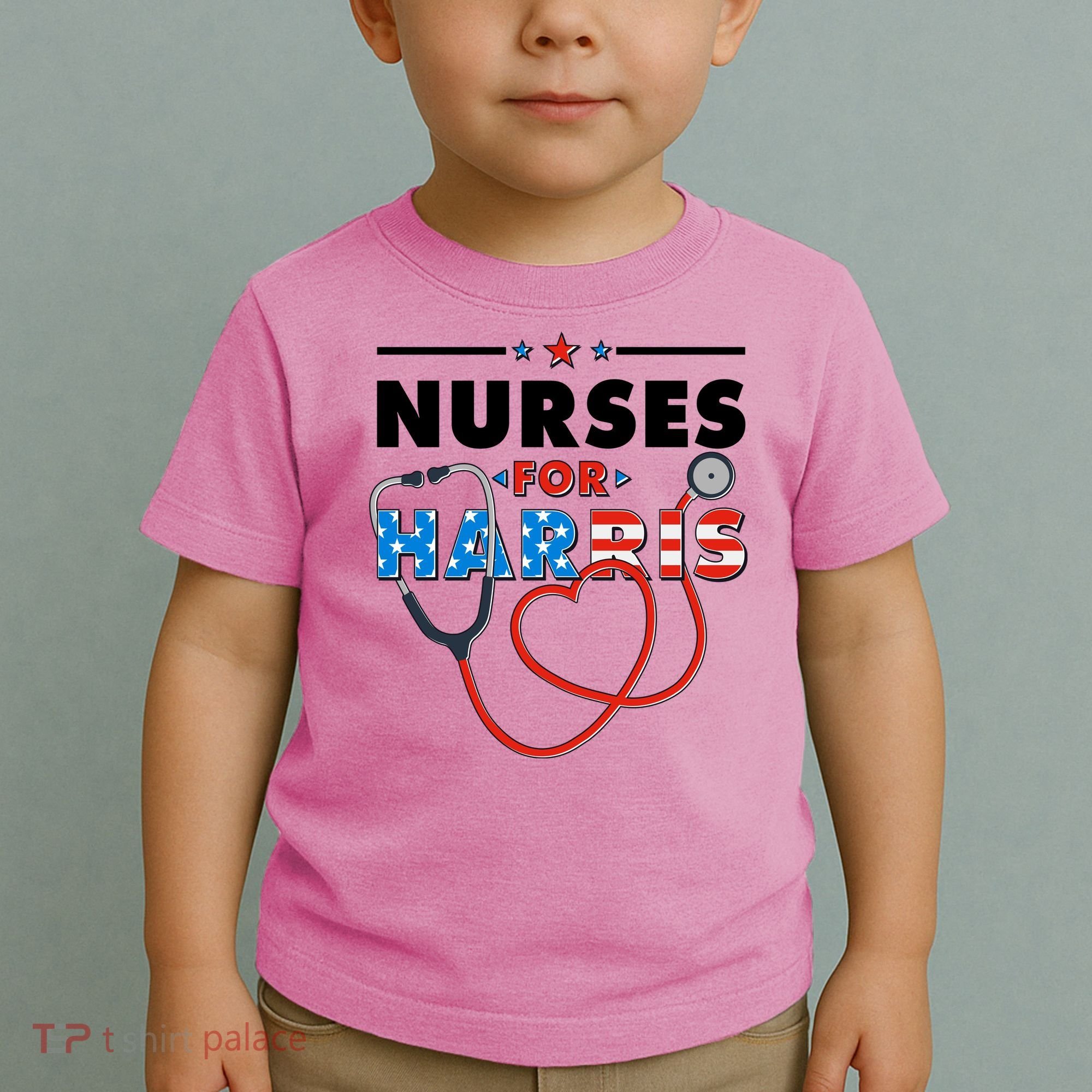 Nurses For Harris Vote Kamala Harris 2024 Election Toddler T-Shirt