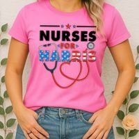 Nurses For Harris Vote Kamala Harris 2024 Election Women's T-Shirt thumb 2