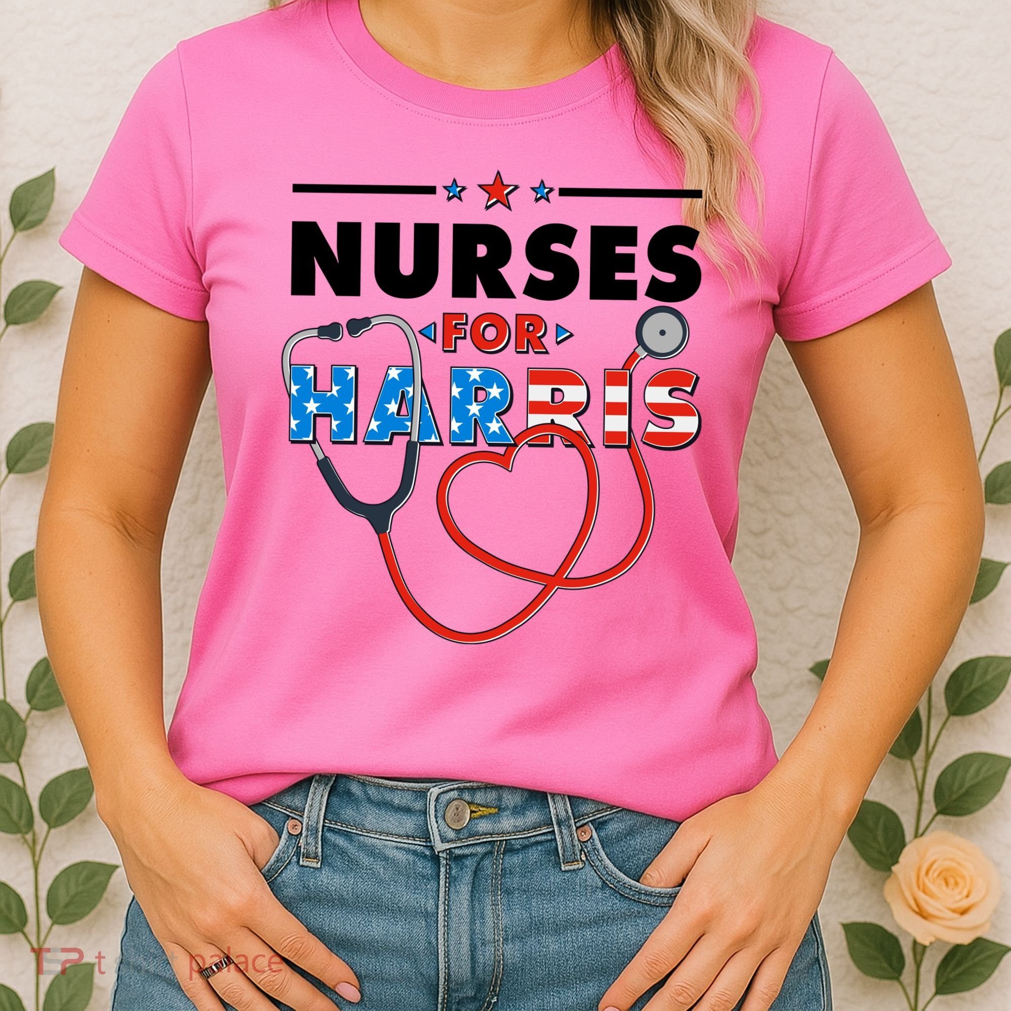 Nurses For Harris Vote Kamala Harris 2024 Election Women's T-Shirt