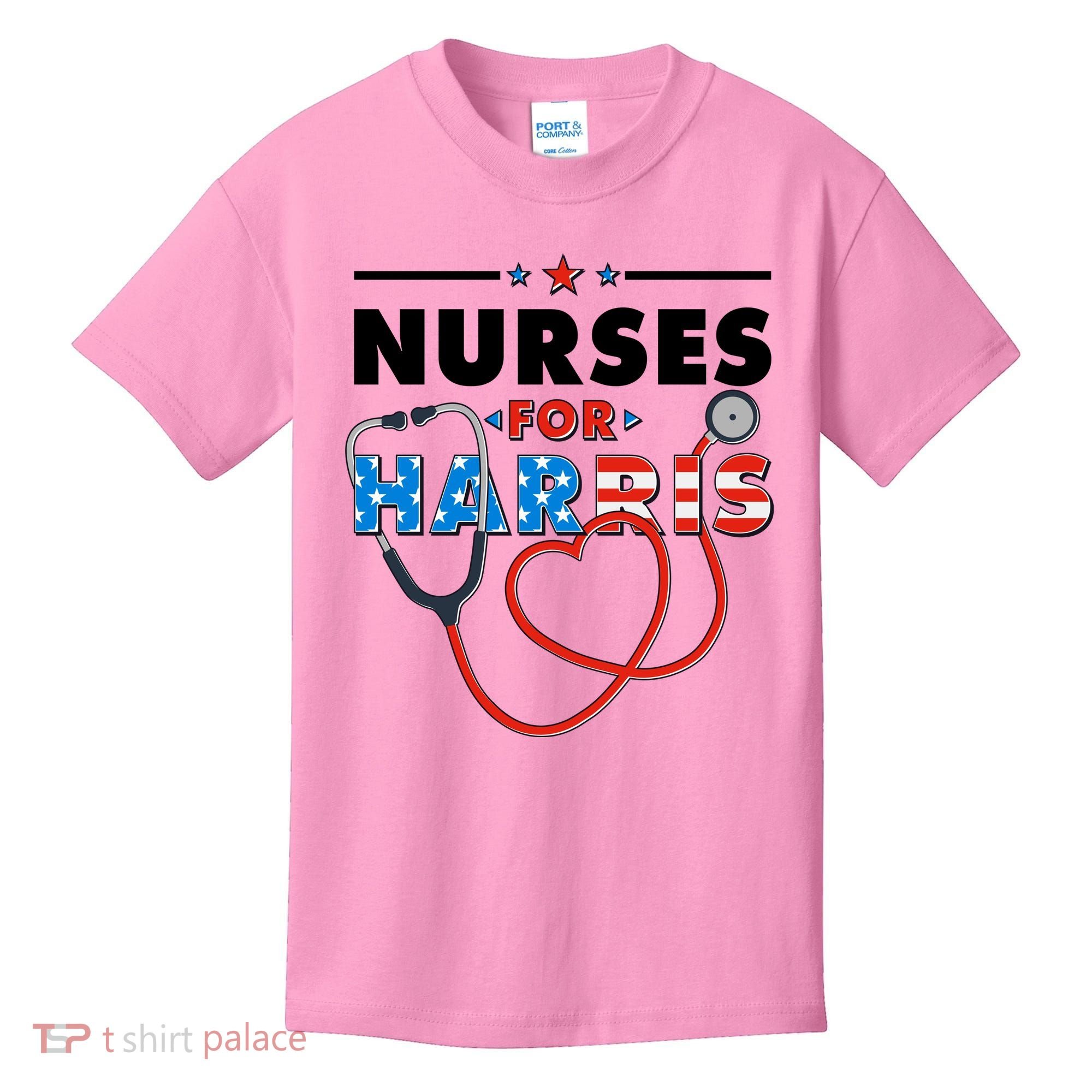 Nurses For Harris Vote Kamala Harris 2024 Election Kids T-Shirt
