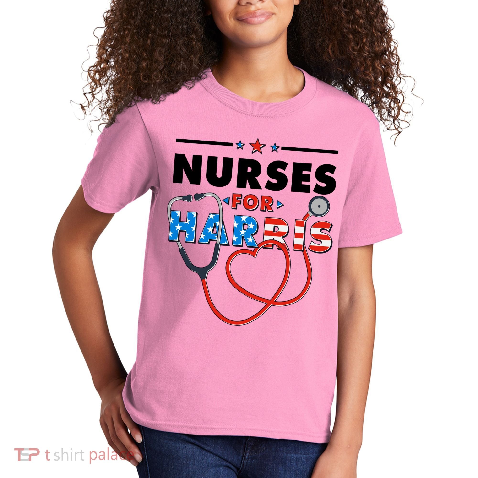 Nurses For Harris Vote Kamala Harris 2024 Election Kids T-Shirt