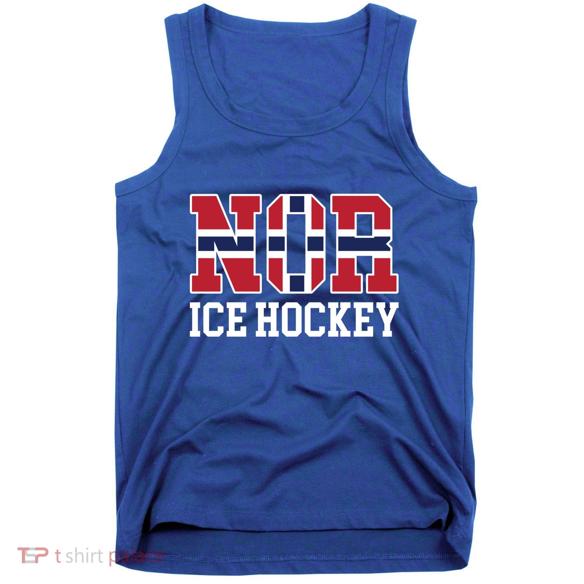 Norway Flag Hockey Player Norwegian Nor Ice Hockey Gift Tank Top
