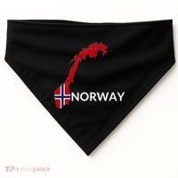 Norway Flag Hiking Holiday Norway Norwegian Flag USA-Made Doggie Bandana thumb 0