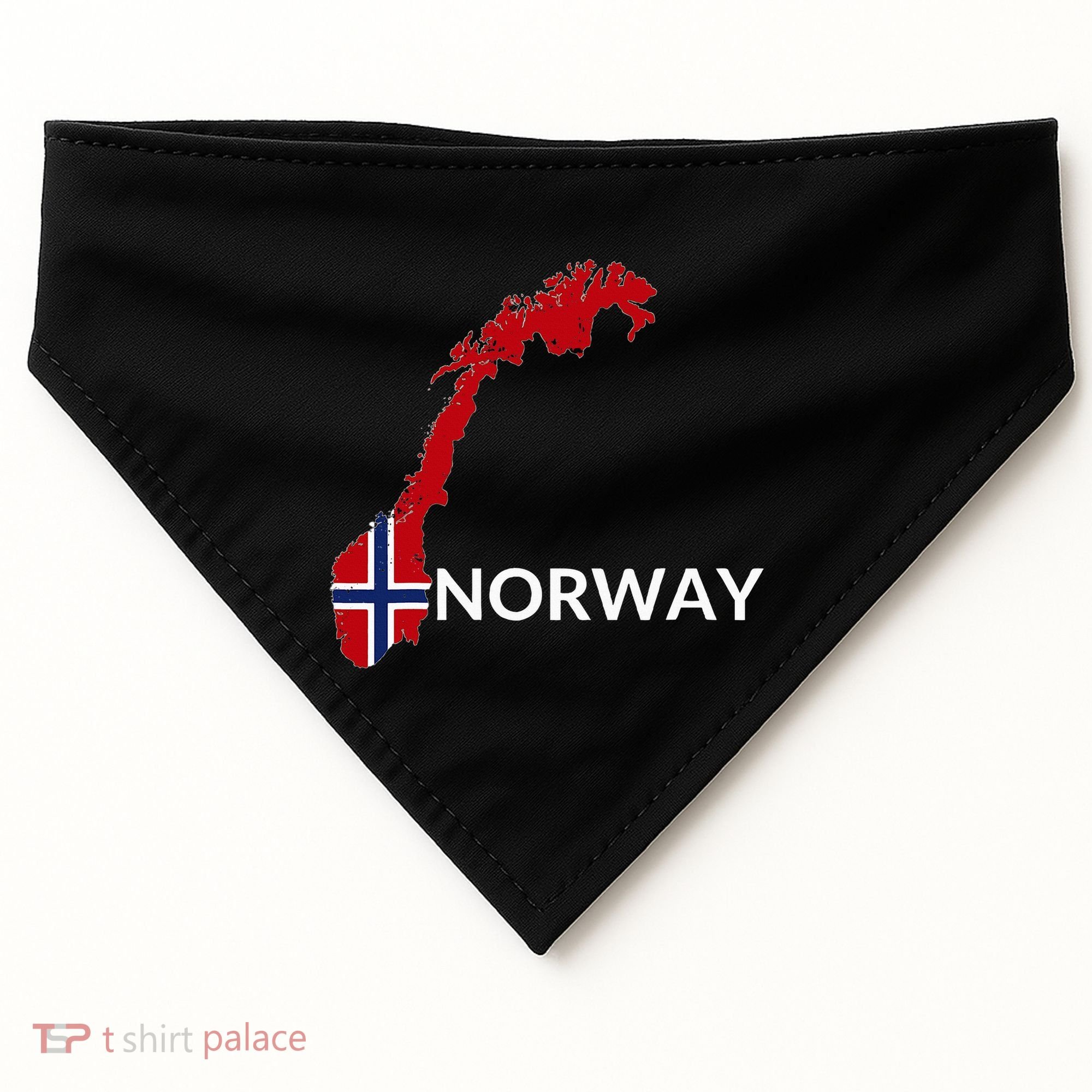 Norway Flag Hiking Holiday Norway Norwegian Flag USA-Made Doggie Bandana