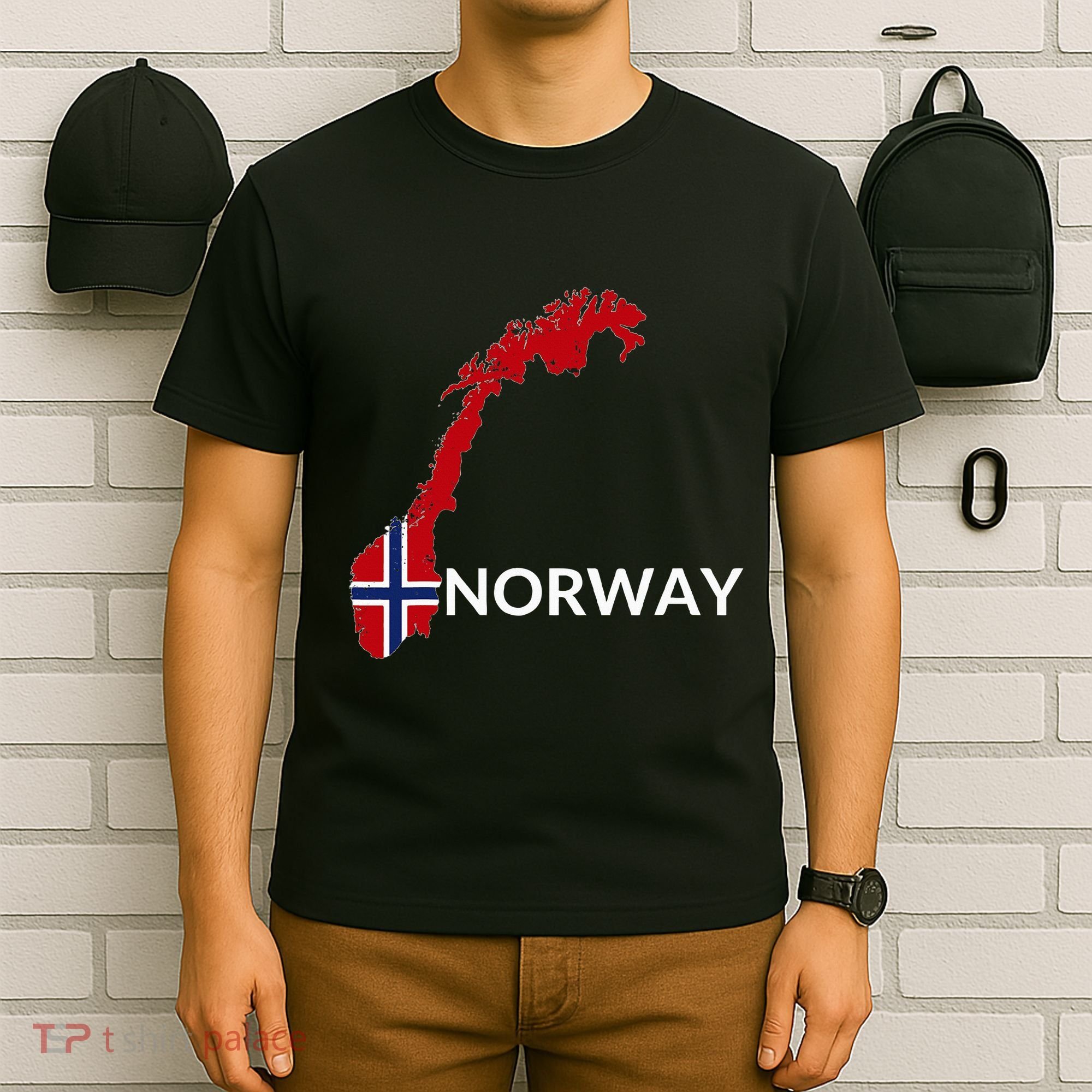 Norway Flag Hiking Holiday Norway Norwegian Flag T-Shirt