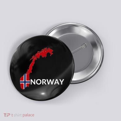 Norway Flag Hiking Holiday Norway Norwegian Flag Button