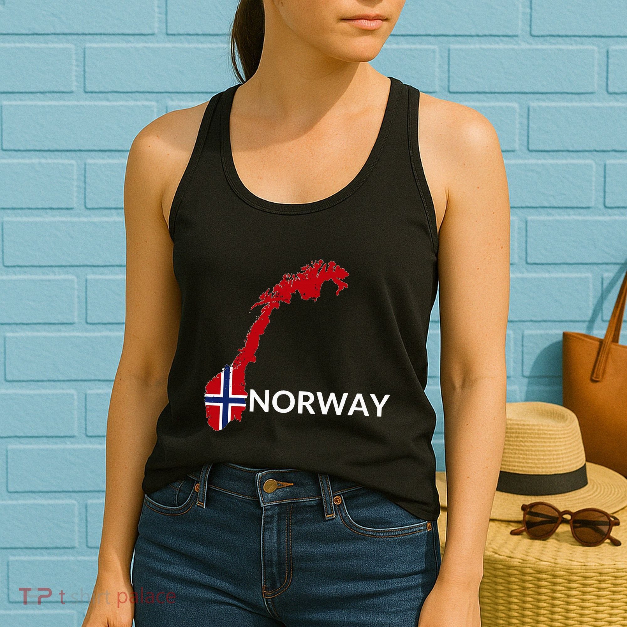 Norway Flag Hiking Holiday Norway Norwegian Flag Women's Tank Top