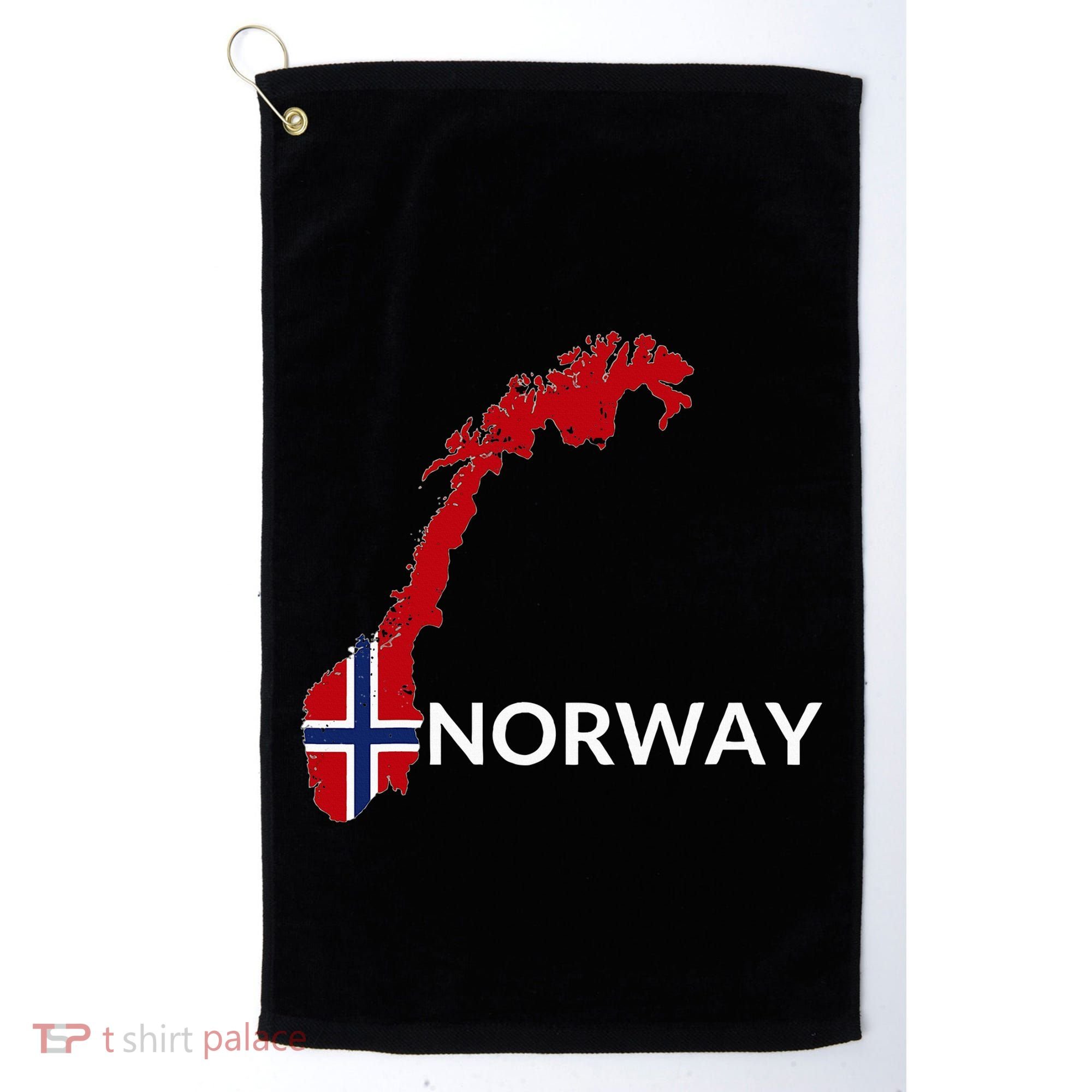 Norway Flag Hiking Holiday Norway Norwegian Flag Golf Towel