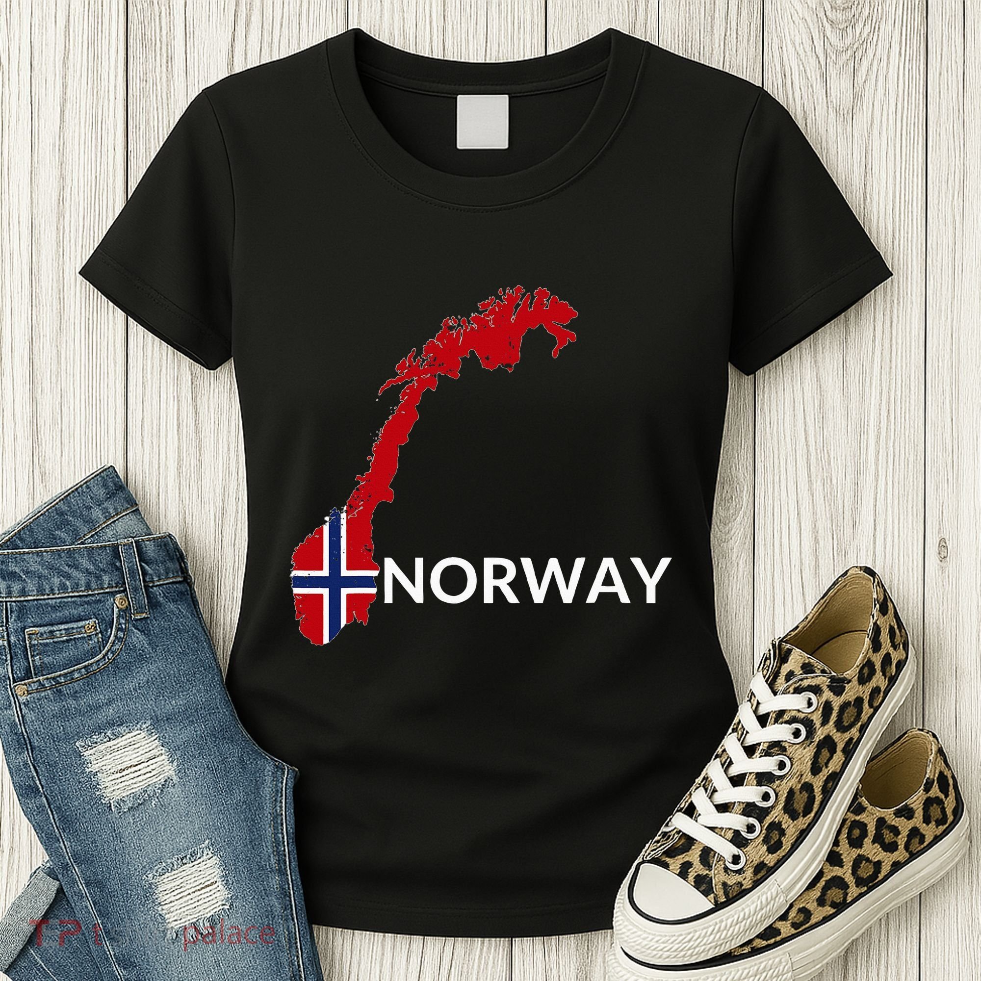 Norway Flag Hiking Holiday Norway Norwegian Flag Women's T-Shirt