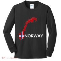 Norway Flag Hiking Holiday Norway Norwegian Flag Kids Long Sleeve Shirt thumb 0
