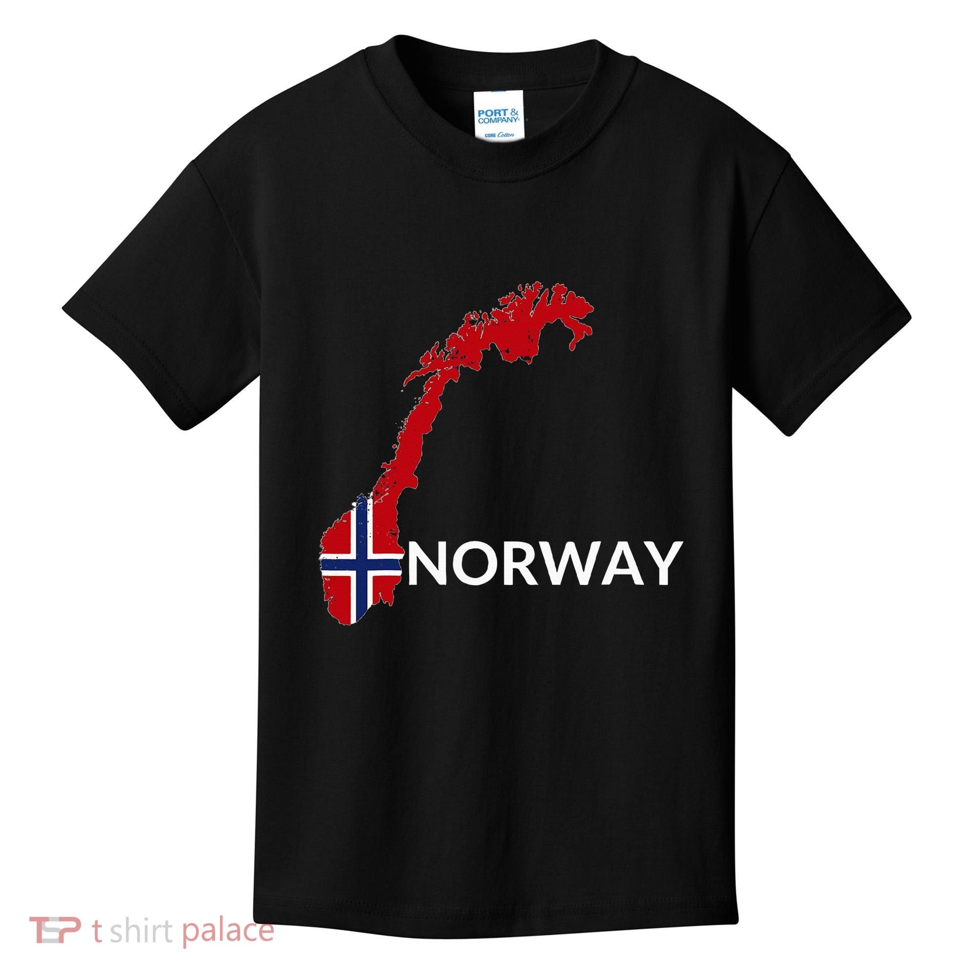 Norway Flag Hiking Holiday Norway Norwegian Flag Kids T-Shirt
