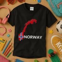 Norway Flag Hiking Holiday Norway Norwegian Flag Kids T-Shirt thumb 3