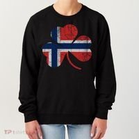 Norwegian Flag Irish Shamrock Norge St Patricks Day Norway Great Gift Women's Sweatshirt thumb 0