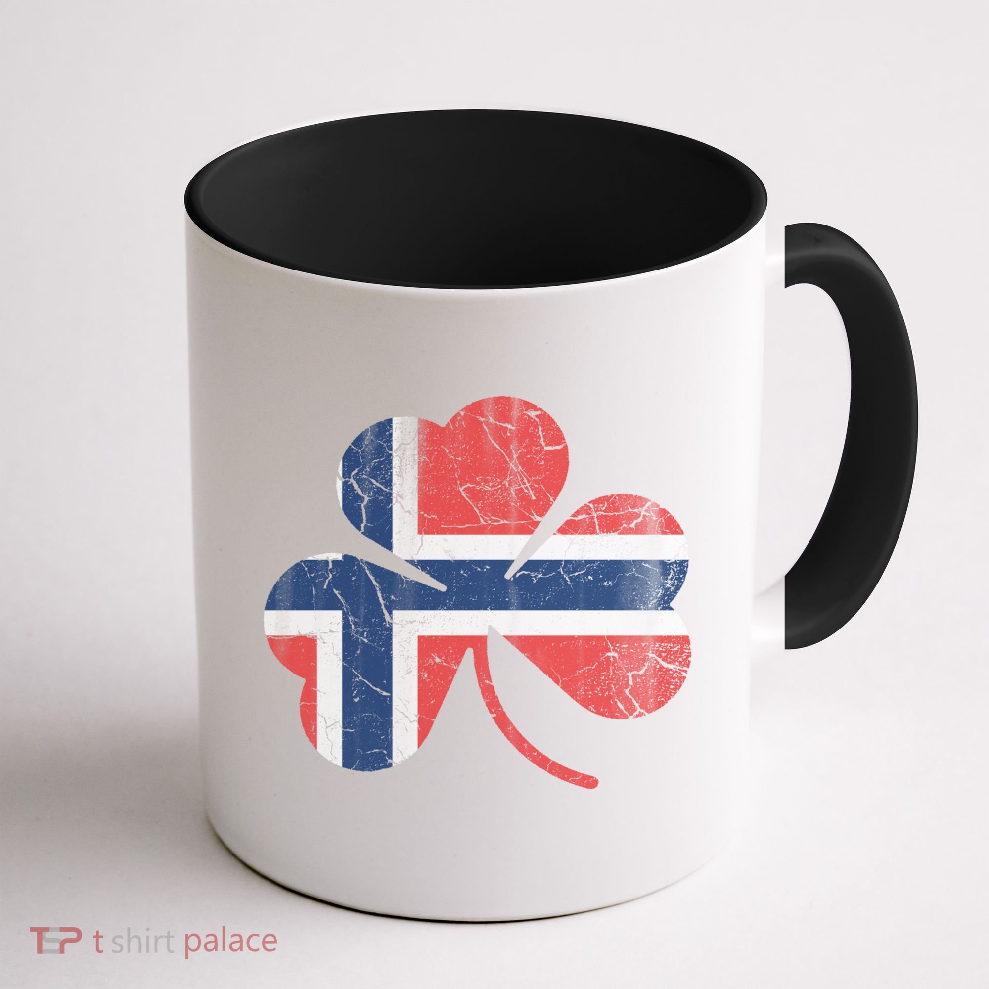 Norwegian Flag Irish Shamrock Norge St Patricks Day Norway Great Gift Coffee Mug