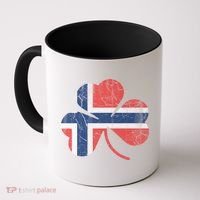 Norwegian Flag Irish Shamrock Norge St Patricks Day Norway Great Gift Coffee Mug thumb 0