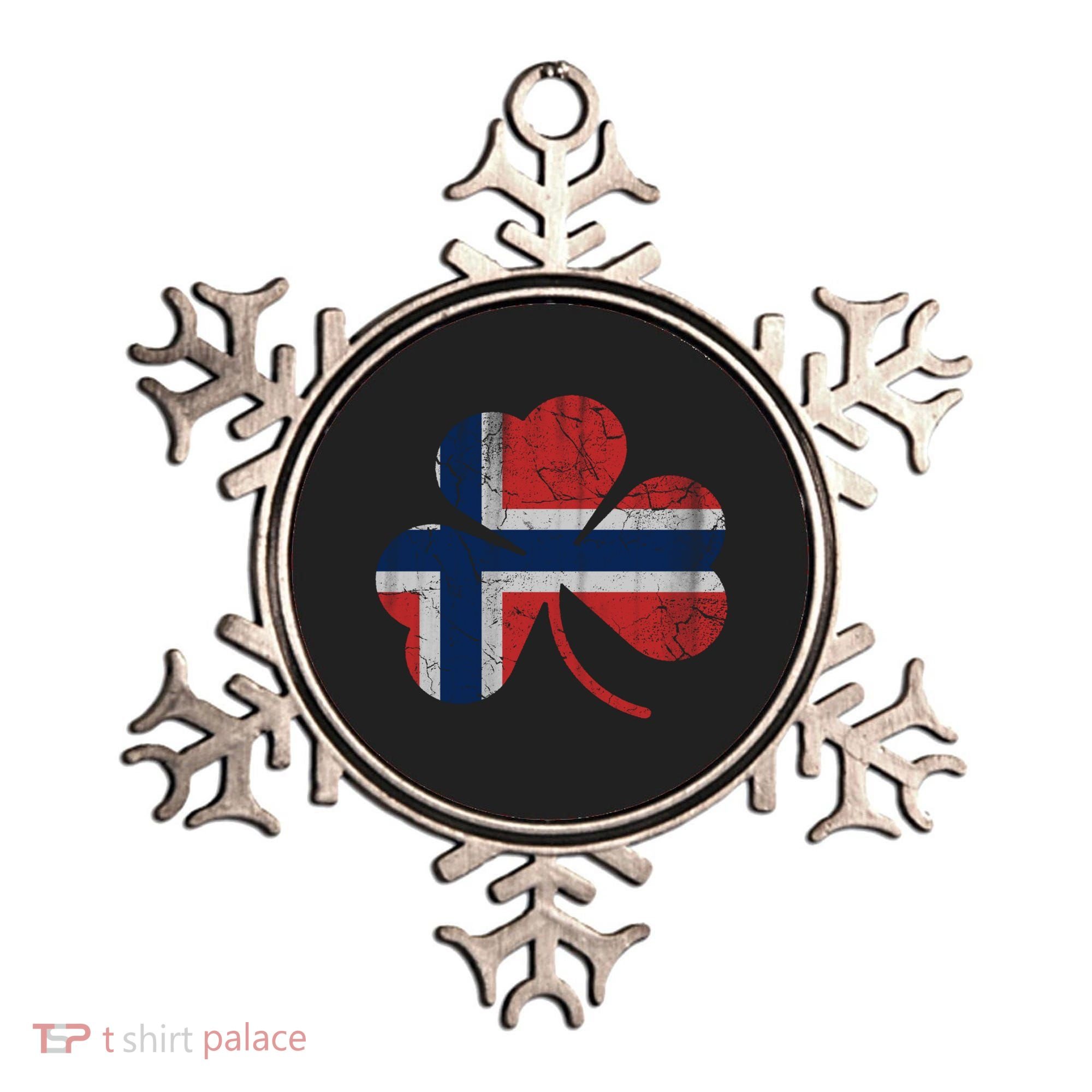 Norwegian Flag Irish Shamrock Norge St Patricks Day Norway Great Gift Ornament
