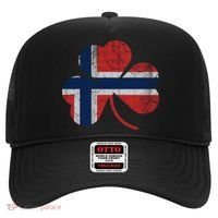 Norwegian Flag Irish Shamrock Norge St Patricks Day Norway Great Gift Hat thumb 0