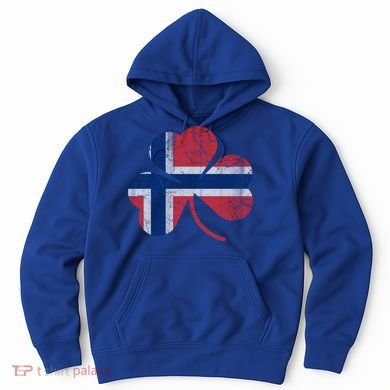 Norwegian Flag Irish Shamrock Norge St Patricks Day Norway Great Gift Hoodie