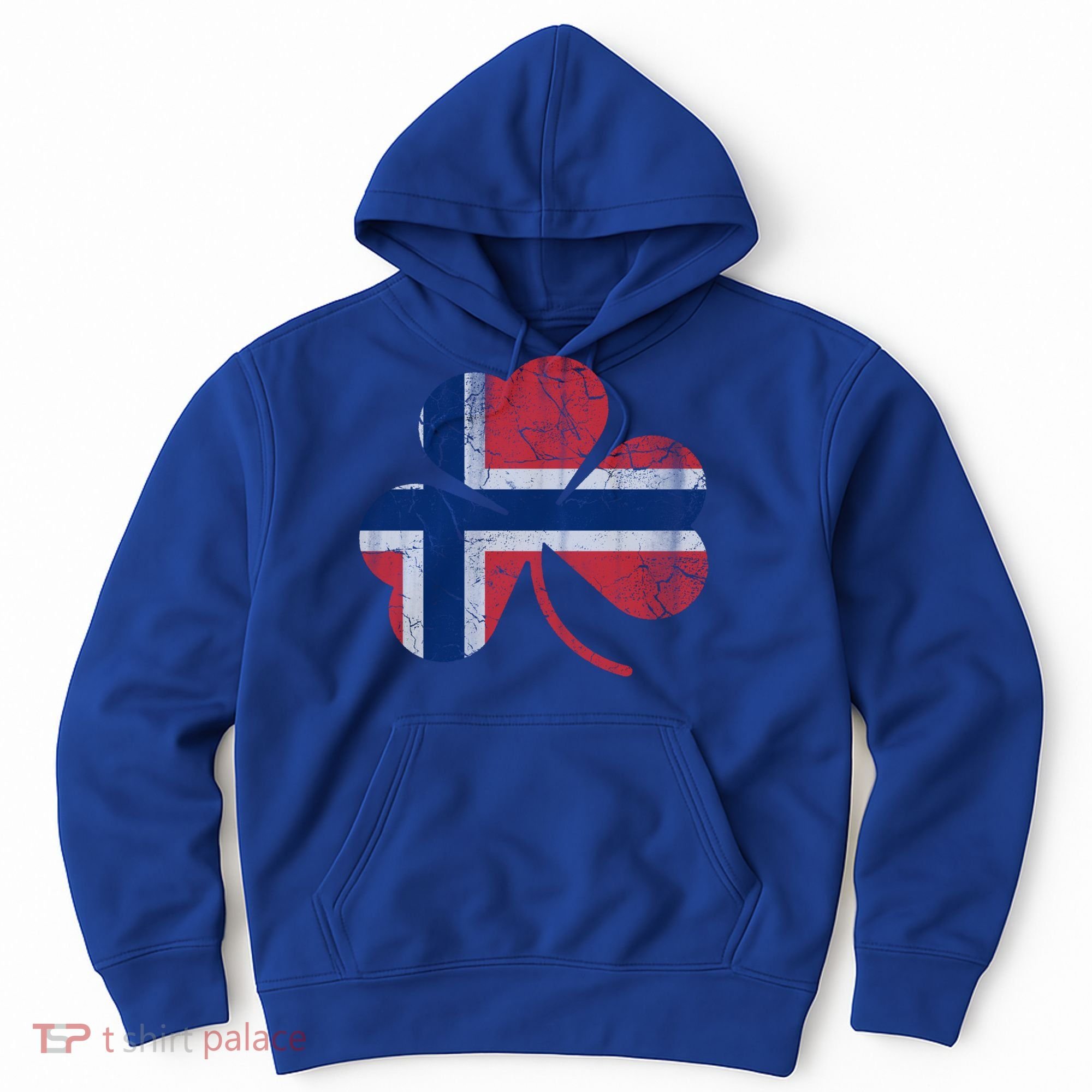 Norwegian Flag Irish Shamrock Norge St Patricks Day Norway Great Gift Hoodie
