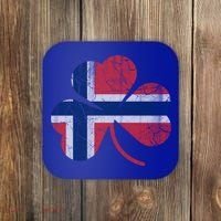 Norwegian Flag Irish Shamrock Norge St Patricks Day Norway Great Gift Coaster thumb 0