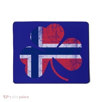 Norwegian Flag Irish Shamrock Norge St Patricks Day Norway Great Gift Mousepad