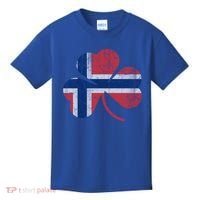 Norwegian Flag Irish Shamrock Norge St Patricks Day Norway Great Gift Kids T-Shirt thumb 0
