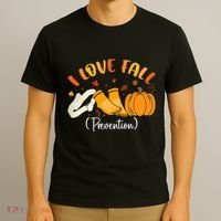 Nurse Fall I Love Fall Prevention Fall Physical Therapy T-Shirt thumb 3