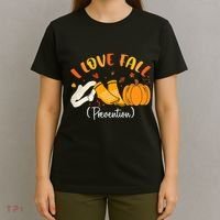 Nurse Fall I Love Fall Prevention Fall Physical Therapy T-Shirt thumb 4