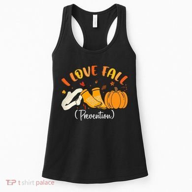 Nurse Fall I Love Fall Prevention Fall Physical Therapy Women's Tank Top