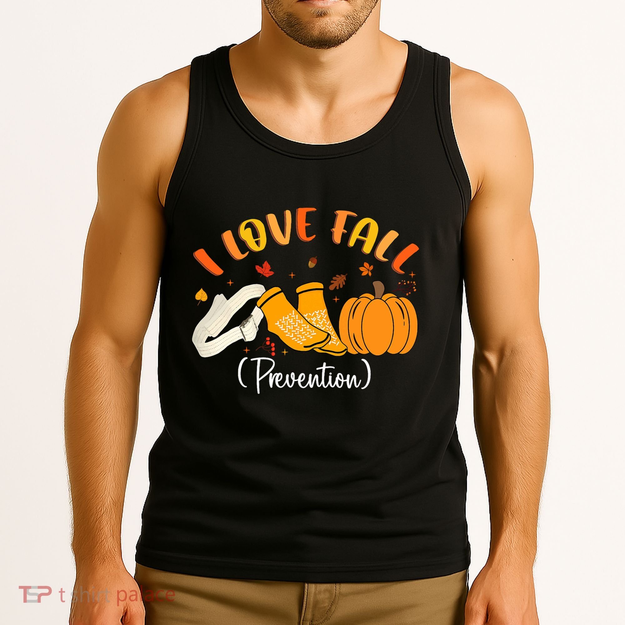 Nurse Fall I Love Fall Prevention Fall Physical Therapy Tank Top