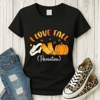 Nurse Fall I Love Fall Prevention Fall Physical Therapy Women's T-Shirt thumb 3