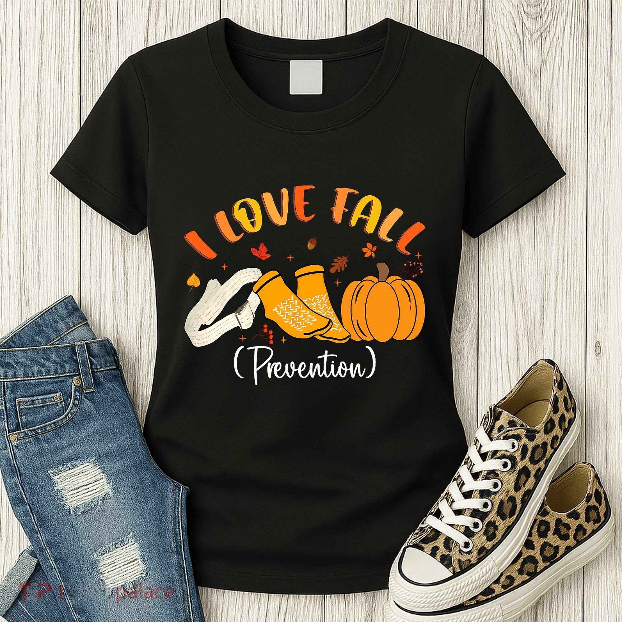 Nurse Fall I Love Fall Prevention Fall Physical Therapy Women's T-Shirt