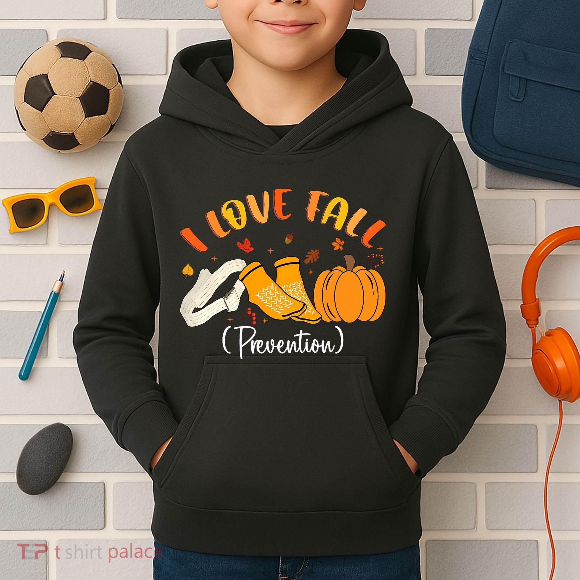 Nurse Fall I Love Fall Prevention Fall Physical Therapy Kids Hoodie