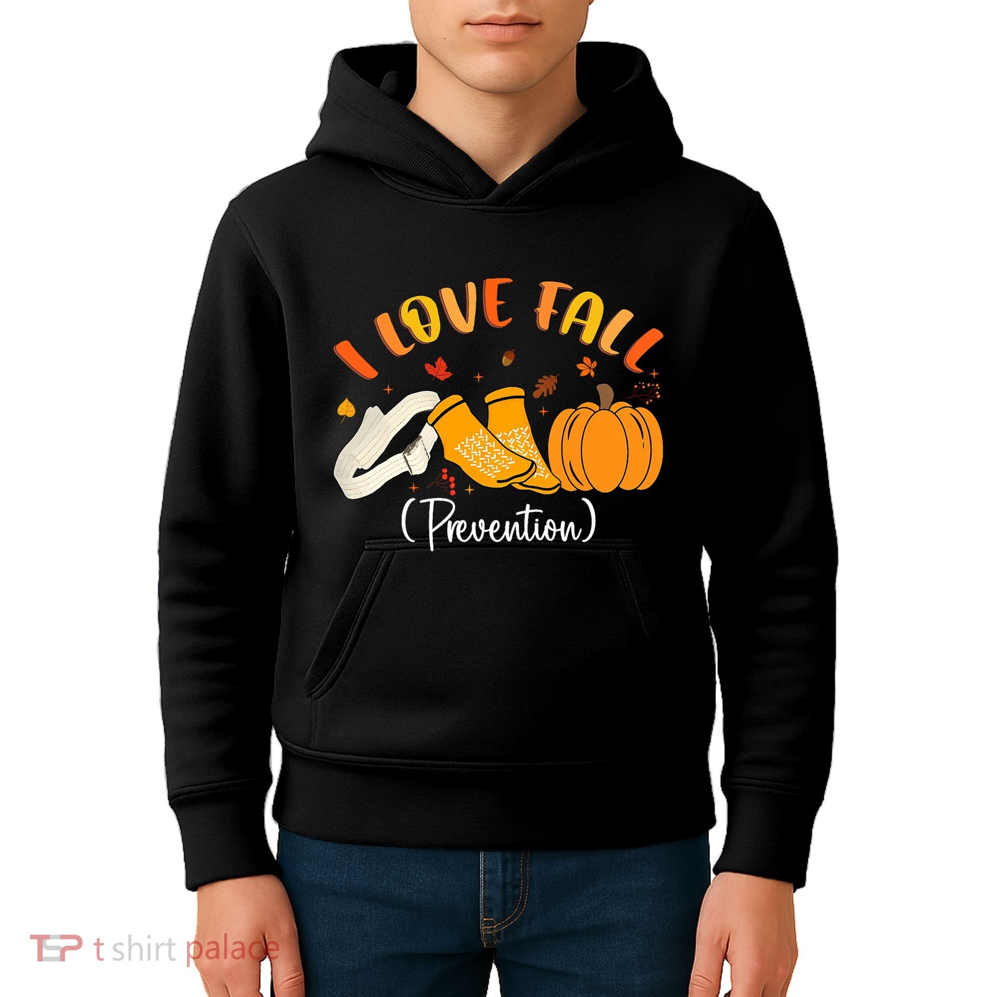 Nurse Fall I Love Fall Prevention Fall Physical Therapy Kids Hoodie