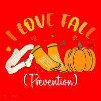 Nurse Fall I Love Fall Prevention Fall Physical Therapy Santa Hat thumb 1