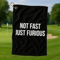 Not Fast Just Furious Golf Towel thumb 1