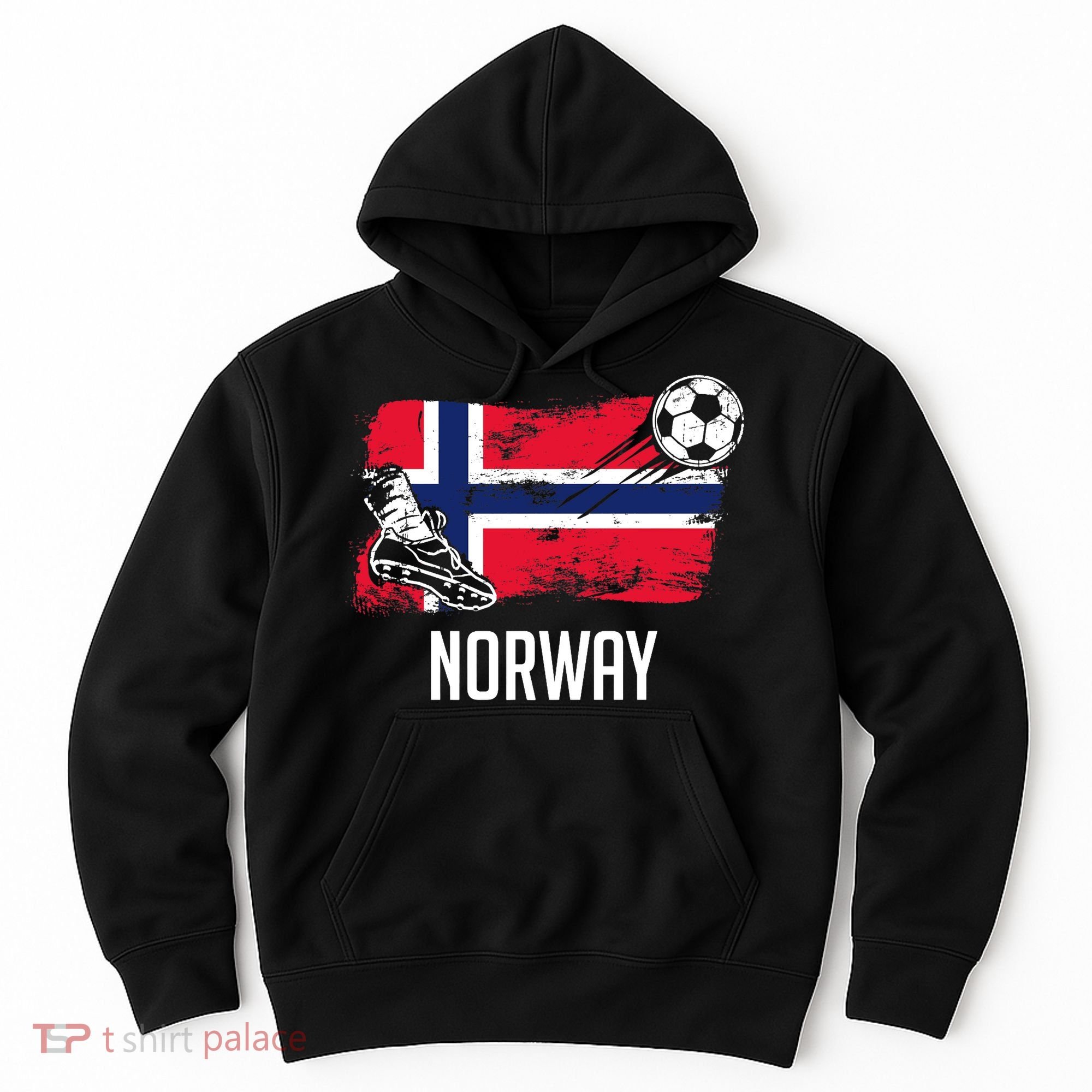 Norway Flag Jersey Norwegian Soccer Team Norwegian Premium Hoodie