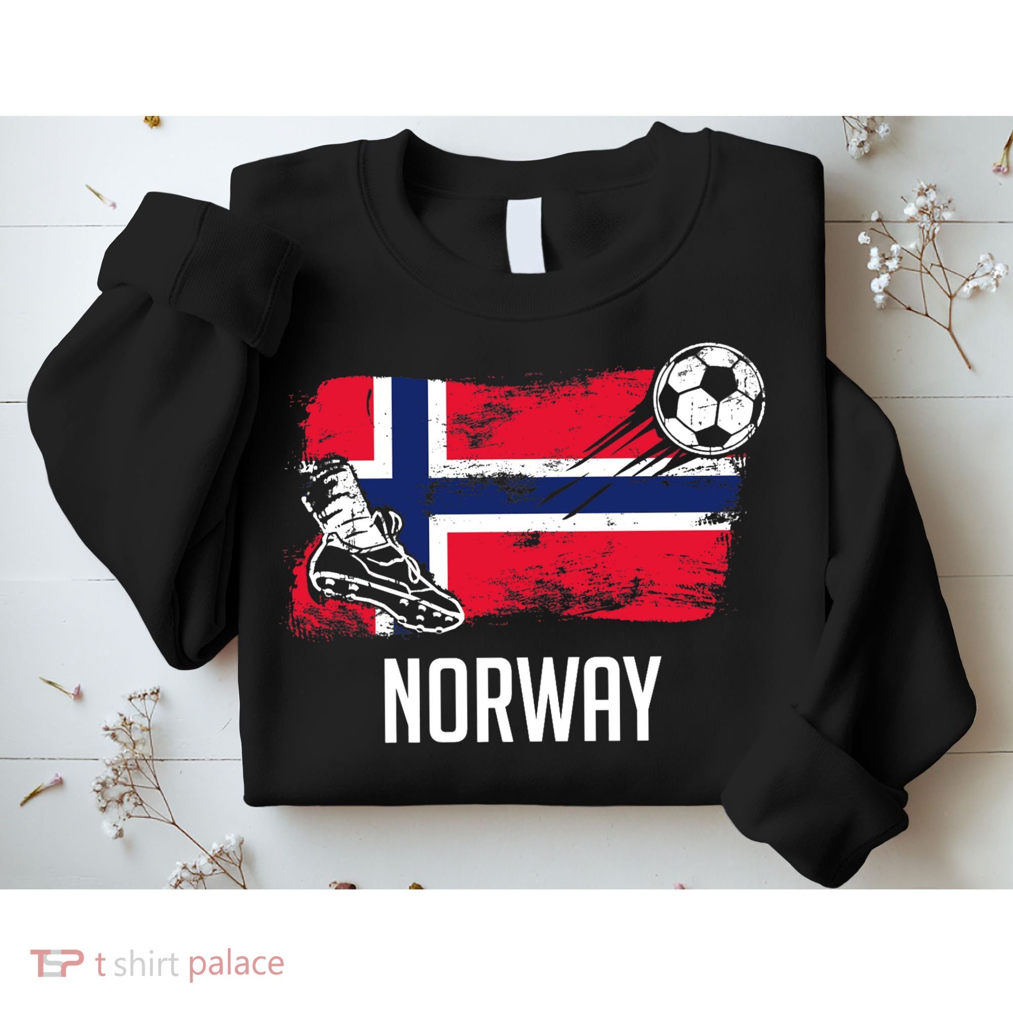 Norway Flag Jersey Norwegian Soccer Team Norwegian Premium Sweatshirt