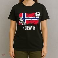 Norway Flag Jersey Norwegian Soccer Team Norwegian Premium T-Shirt thumb 4