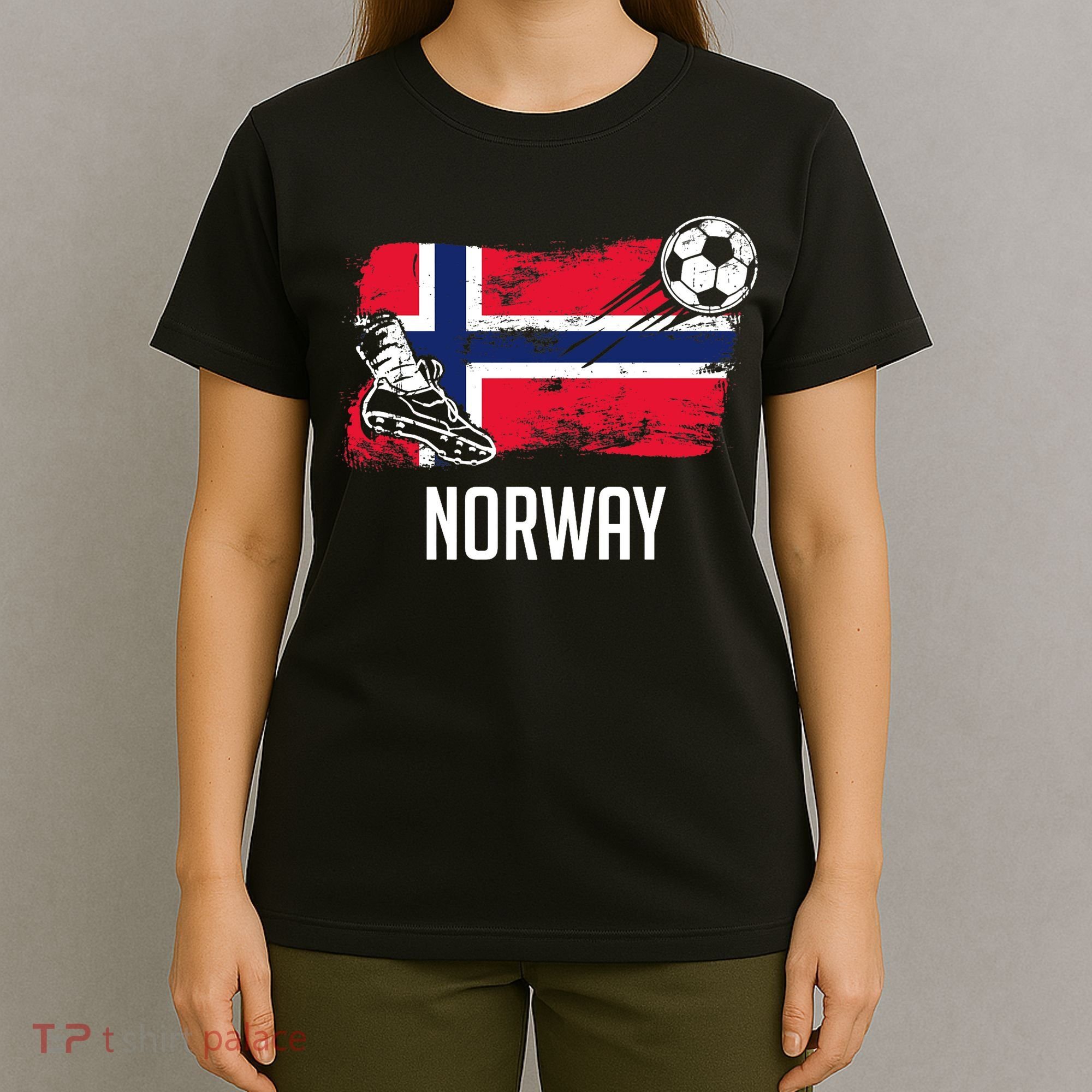 Norway Flag Jersey Norwegian Soccer Team Norwegian Premium T-Shirt