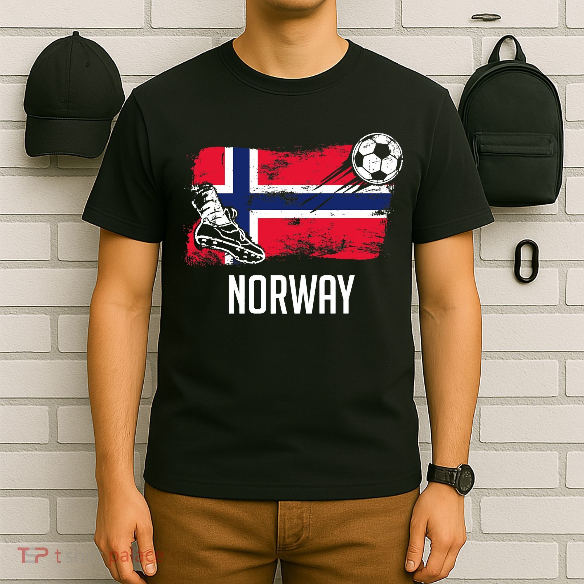 Norway Flag Jersey Norwegian Soccer Team Norwegian Premium T-Shirt
