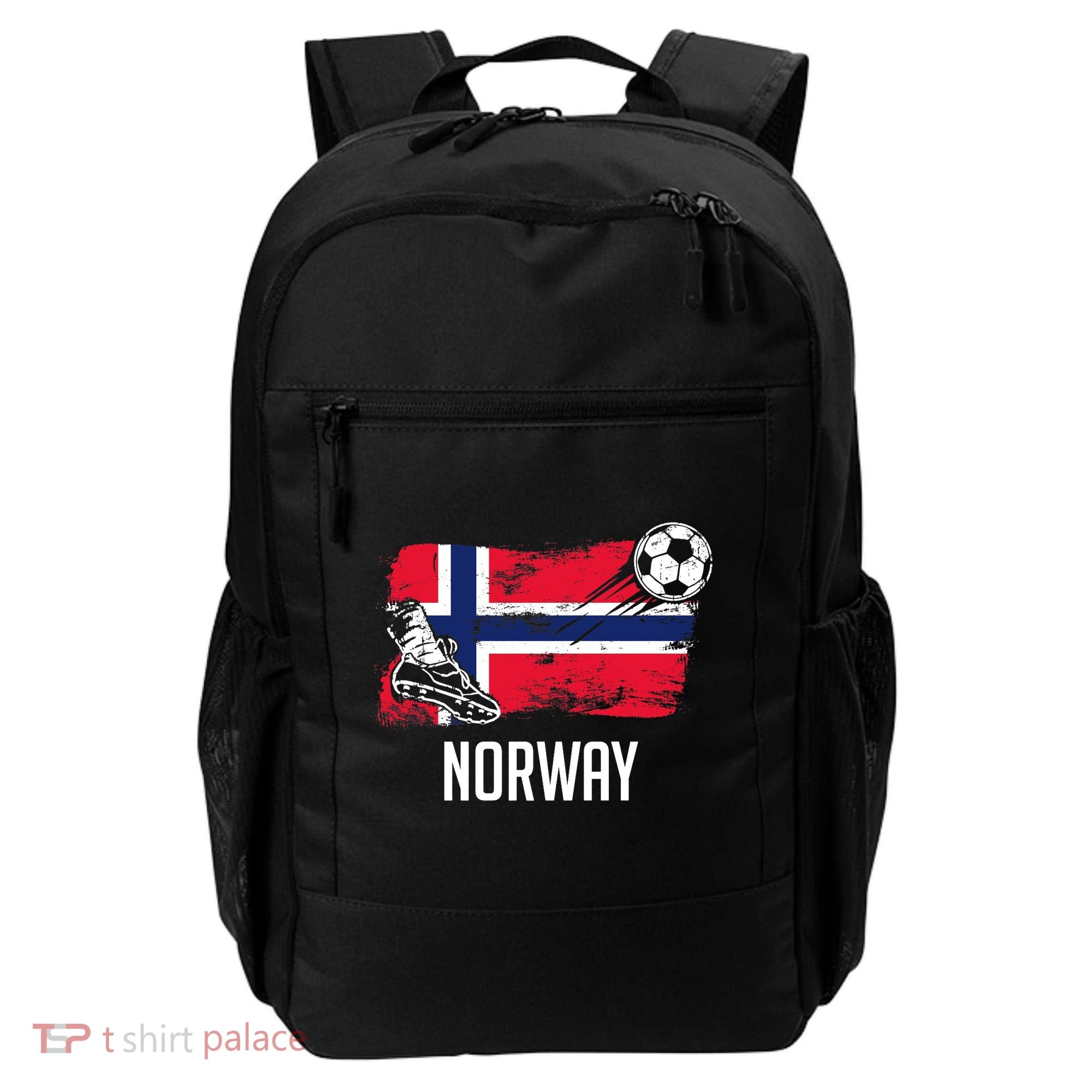 Norway Flag Jersey Norwegian Soccer Team Norwegian Premium Backpack