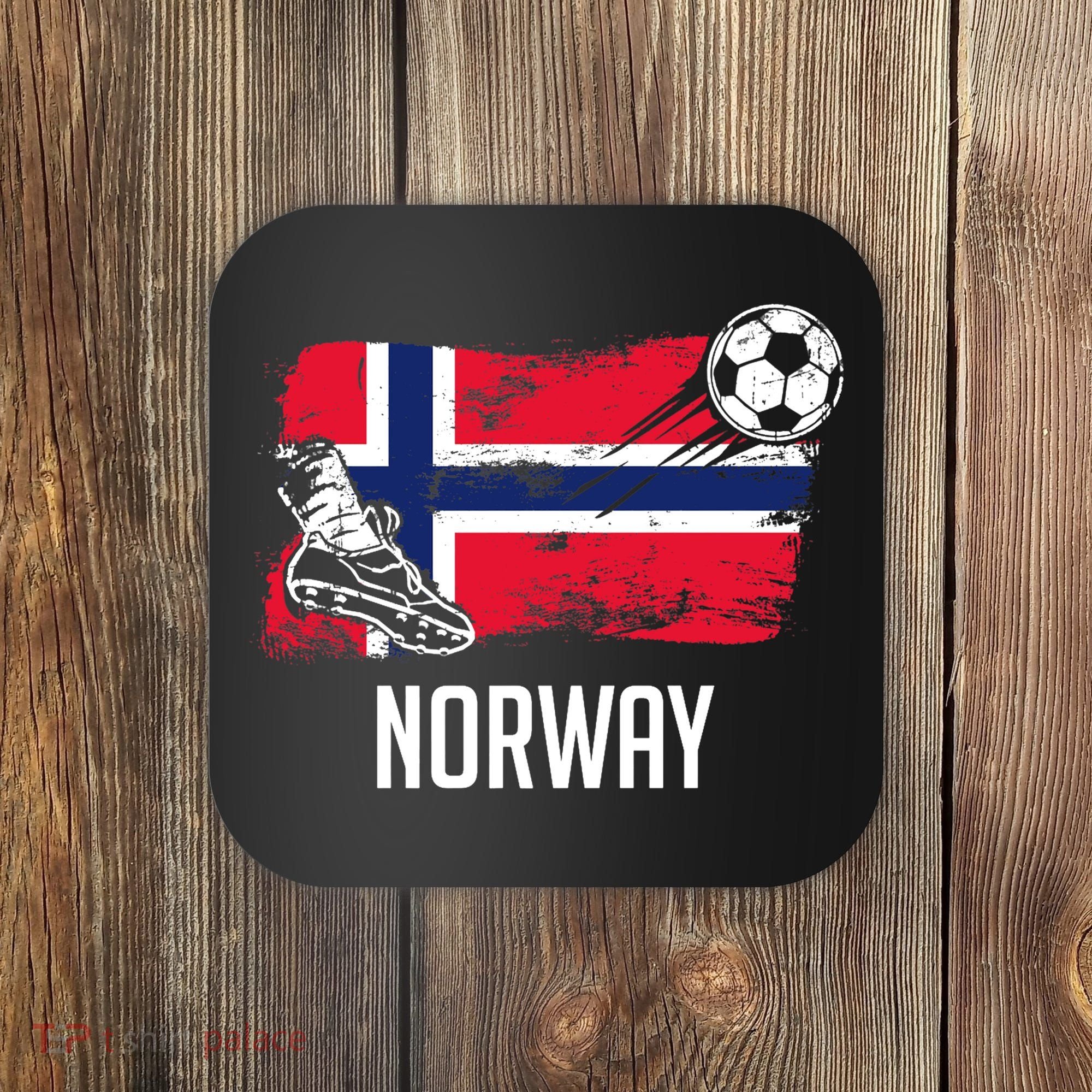 Norway Flag Jersey Norwegian Soccer Team Norwegian Premium Coaster