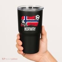 Norway Flag Jersey Norwegian Soccer Team Norwegian Premium Tumbler thumb 2
