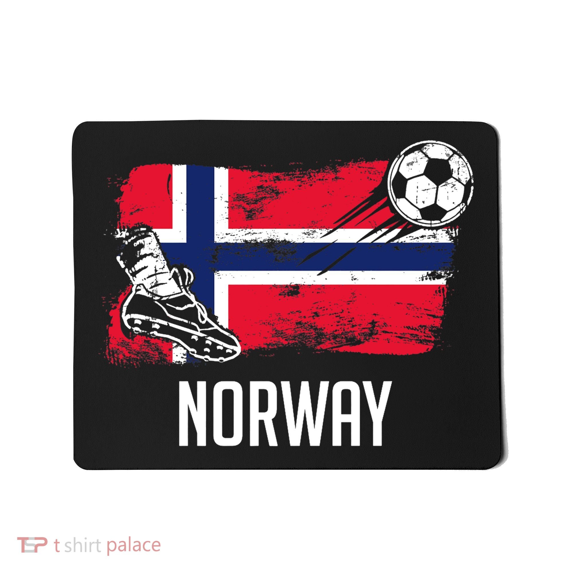 Norway Flag Jersey Norwegian Soccer Team Norwegian Premium Mousepad