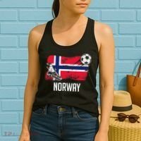 Norway Flag Jersey Norwegian Soccer Team Norwegian Premium Women's Tank Top thumb 2